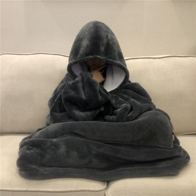 懶人毯加厚長袖懶人被子斗篷沙發毯保暖辦公室午睡毯長款