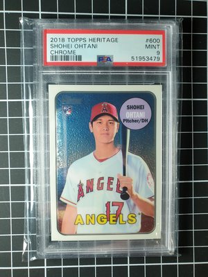 2018 Topps Ref Ohtani /569 RC PSA9 大谷-