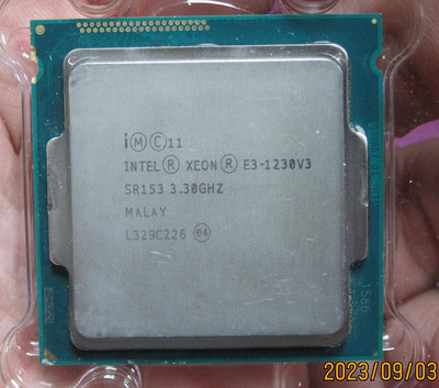 【1150腳位】 Intel® Xeon® 處理器 E3-1230 v3 8M 快取記憶體，3.30 GHz LGA1150 【無內顯】