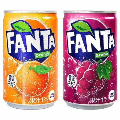 Fanta 芬達 汽水-橘子風味／葡萄風味(160ml) 款式可選【小三美日】DS016178