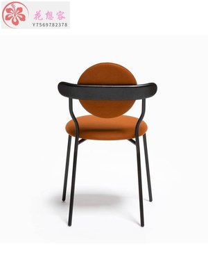 【熱賣精選】鐵藝太陽椅子網紅設計師款藝術感化妝凳家用靠背咖啡餐廳極簡餐椅