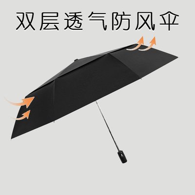 遮陽傘 改雙層透氣傘折疊防風商務傘全自動傘廣告傘加大高端三折傘 快速發貨
