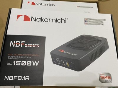 2020年最新款【Nakamichi】日本中道 NBF8.1A 超薄型8吋主動式重低音喇