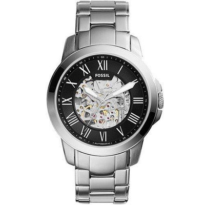 歐美代購FOSSIL  男錶 機械錶 縷空面盤 鋼錶帶 44mm ME3103