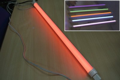 FOCUS 精選 LED 台製 T5 T8 2尺 10W 燈管 (紅光 綠光 藍光 紫光 粉紅光) 全電壓