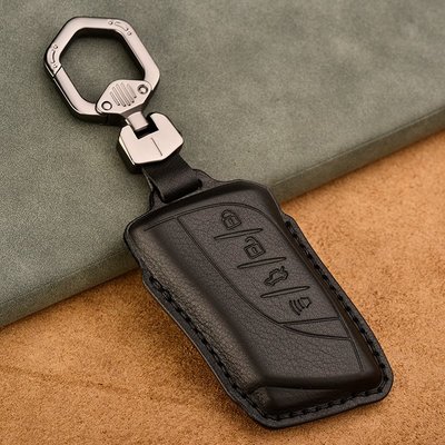 凌志Lexus鑰匙套 2020款Es200 UX300 新能源LS350 LS500 雷克薩斯真皮鑰匙包 頭層牛皮鑰匙扣-概念汽車