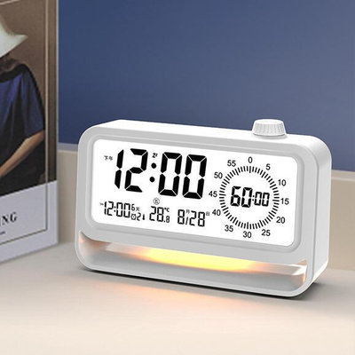 小夜燈自律打卡可視化計時器 旋鈕計時提醒器 作業時間管理器鬧鐘