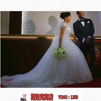 Vintage Lace Appliques African Wedding Dress 2021 婚紗定制-斯洛克商店