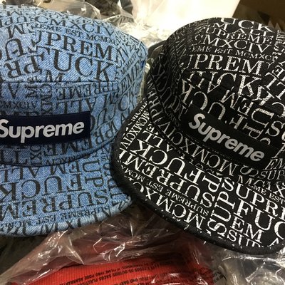 【超搶手】全新正品2015 秋冬Supreme Fuck Em All Denim Camp