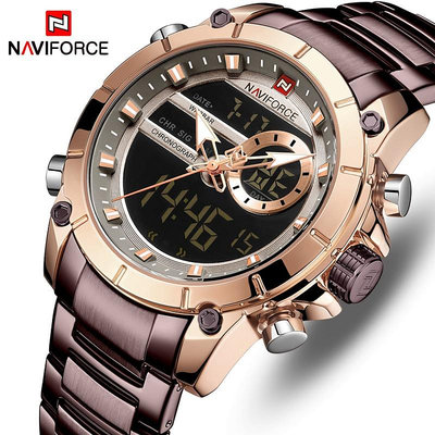 NAVIFORCE頂級品牌男士手錶時尚商務石英手錶男士軍事計時腕錶手錶