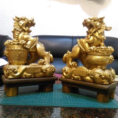 [彭友的家] 大銅貔貅一對 6.7公斤 老件 開運擺飾