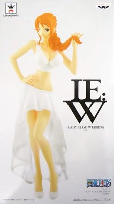 日本正版 景品 海賊王 航海王 LADY EDGE WEDDING 娜美 白色 婚紗 模型 公仔 日本代購