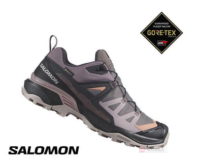-滿3000免運-Salomon 女 GoreTex防水低筒登山鞋/X ULTRA 360/L47449400/紫