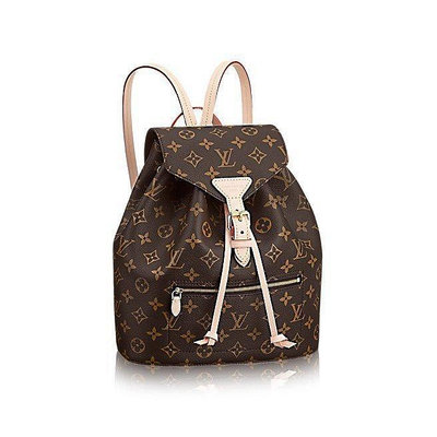 Louis Vuitton LV M43431 Montsouris 經典花紋 束口翻蓋 後背包