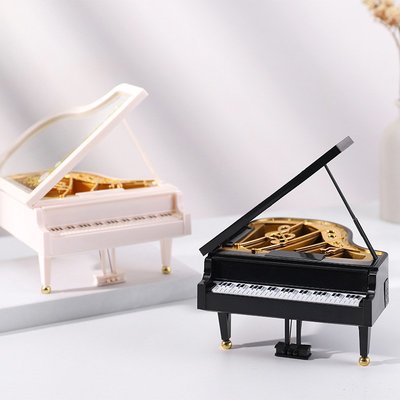 擺件 創意鋼琴音樂盒擺件簡約家居裝飾模型八音盒兒童獎品琴行制作