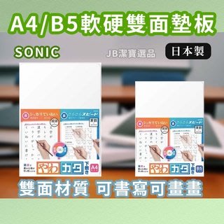 ［現貨］v 日本 SONIC 軟硬雙面墊板 兩用墊板 透明素色 A4  小學生 文具 軟硬墊板 【6410860179】