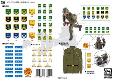 【AFV CLUB TW60021】1/35 中華民國 國軍士兵臂章水貼紙