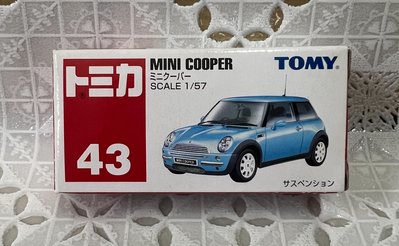 《HT》 純日貨TOMICA 多美小汽車NO43絕版舊藍標mini cooper 744450
