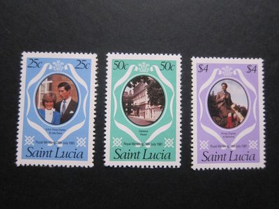 【雲品五】聖盧西亞St Lucia 1981 Sc 543-545 set MH 庫號#B515 62884