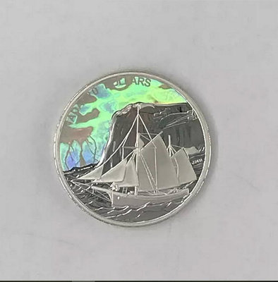 加拿大 2006年 大帆船系列Ketch號 20加元 幻彩精制銀幣 銀幣 錢幣紀念幣【悠然居】713