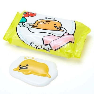 日本製 蛋黃哥抽取式濕紙巾 可重複使用 抽取盒蓋 組合
