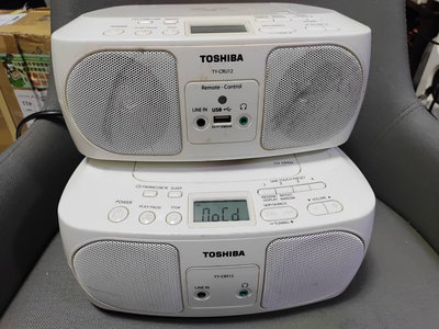 日系精品好音質帶著走 東芝TOSHIBA cru12tw 手提USB音響 廣播FM 正常大聲 CD故障