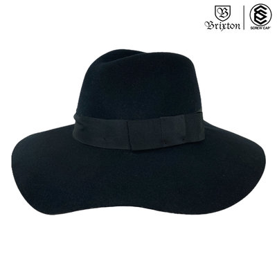BRIXTON FEDORA PIPER HAT-BLACK 紳士帽 大帽 大邊紳士帽 羊毛紳士帽 ⫷ScrewCap⫸