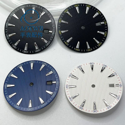 AOTWB手表配件33.5mm銀/黑/藍色手表表盤適合改裝精工NH35機芯