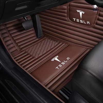 TESLA特斯拉 Model 3、Model S、Model X全包圍腳踏墊 耐磨防滑 皮革防水 易清潔 環保腳墊-水水旺旺百貨