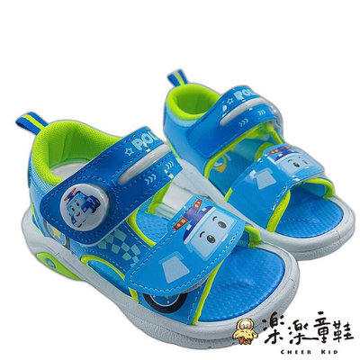 【樂樂童鞋】台灣製波力救援小隊電燈涼鞋-波力款 P103-1 - 台灣製 台灣製童鞋 MIT MIT童鞋 女童鞋 男童鞋