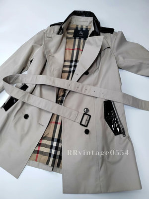 Burberry 漆皮裝飾經典切爾西風衣外套