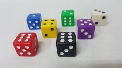 【美】骰子 6面方型點點骰子（單顆 ）適用 占卜 教學 紙牌 遊戲王 文具 國粹 桌遊製作
