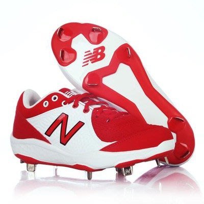 棒球世界 全新NEW BALANCEL NB最新款棒球釘鞋 2E L3000TR5特價紅色