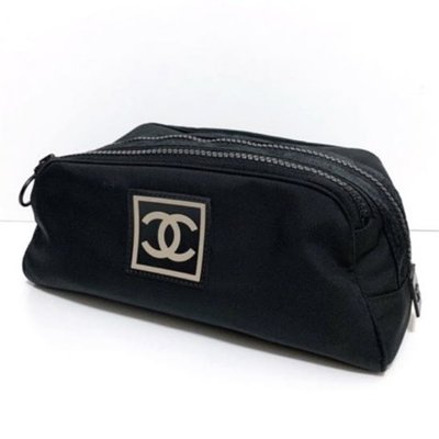 Chanel 二手真品 sport vintage 運動系列 帆布 收納包 化妝包 隨身包 手拿包