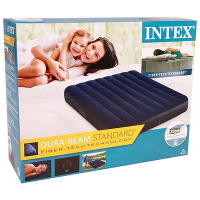 新款 【INTEX】經典雙人(新款FIBER TECH)充氣床墊-寬137cm 15010041(64758)