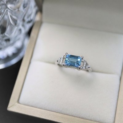 【艾爾莎寶石】1.6ct 頂級淨度IF！天然瑞士藍拓帕石 Swiss Blue Topaz 925銀鍍厚白K