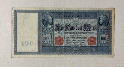 1910德國100馬克紙幣