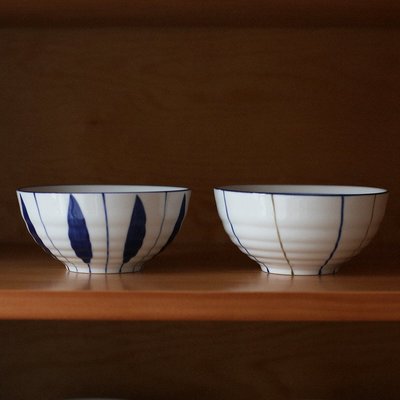 日式十草陶瓷米飯碗  藍色 白色 和風味 米飯碗 吃飯碗 小湯碗 陶瓷碗 陶瓷餐具【小雜貨】