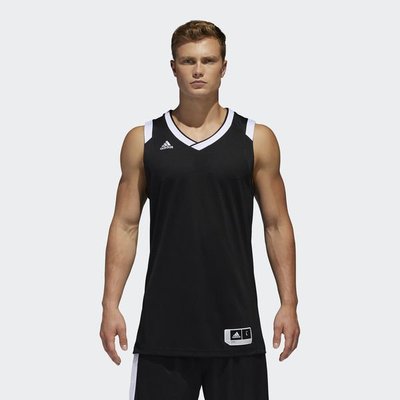 Adidas 男 基本款 Crazy Explosive 單面穿 籃球衣 上衣 背心 BS5019 黑白 現貨