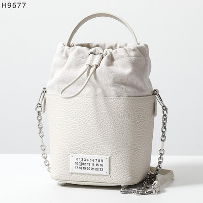 【折扣預購】24春夏正品Maison Margiela 5AC mini bucket bag 白色水桶包S61WG0035