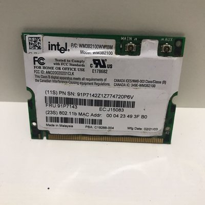 Mini PCI 筆記型電腦用無線網卡