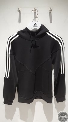 POMELO柚 Adidas Original 愛迪達 三葉草 黑色 黑白 logo 帽t 連帽 長袖 男 DP8560