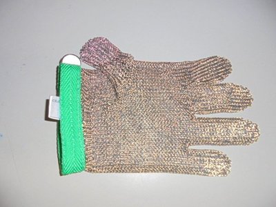 德國鋼絲手套,鐵手套.防割手套.綠色為XS號