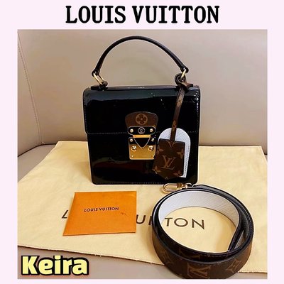 M90375 Louis Vuitton 2019 Monogram Vernis Spring Street-Black