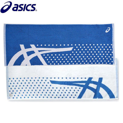 ASICS亞瑟士 抗菌毛巾 純棉 台灣製 藍色 3033B935-400