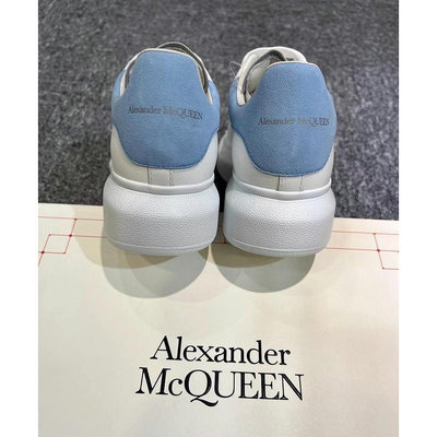 *預購* Alexander McQueen MCQ 粉藍尾麂皮厚底小白鞋