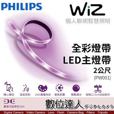 完售【數位達人】公司貨 PHILIPS 飛利浦 照明 WIZ 智能Wi-Fi 全彩 LED燈條 主燈帶(2米)