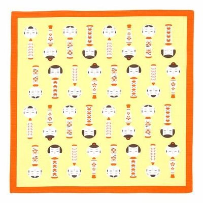 《散步生活雜貨-和雜貨散步》日本製 FUROSHIKI -宮本和雜貨 50x50cm 風呂敷巾 包巾 大方巾-日式人偶