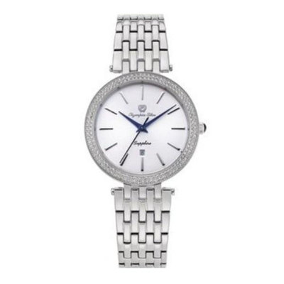「官方授權」OP奧柏錶 女 晶鑽白色錶面 石英腕錶 (28039DLS) 25mm