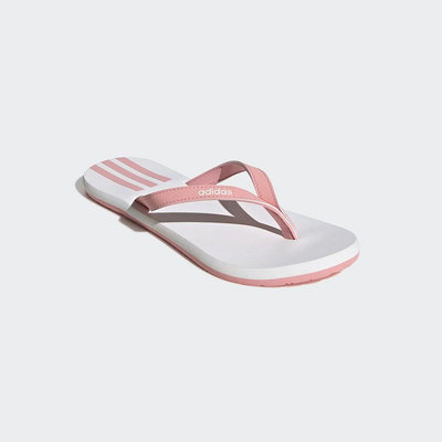 Adidas Eezay Flip-Flops女款粉白色輕便夾腳拖鞋-NO.EG2035